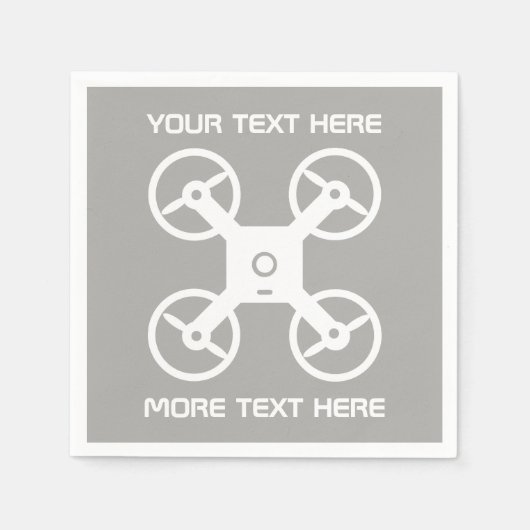 ドロンカスタムロゴ付き紙パーティーナプキン スタンダードカクテルナプキン (正面)