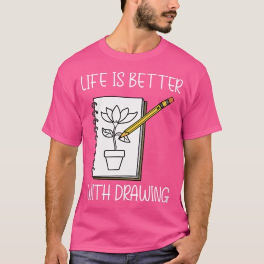 ドローイング スケッチング アート作品 Tシャツ (正面)