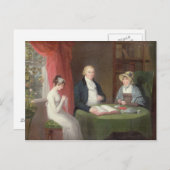 『ドローイング・ルームのテーブルでのグループ・ポートレート』(油彩・キャンバス ポストカード (正面/裏面)