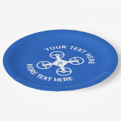 ドローカスタムンロゴ付きの紙パーティープレート ペーパープレート (アングル)