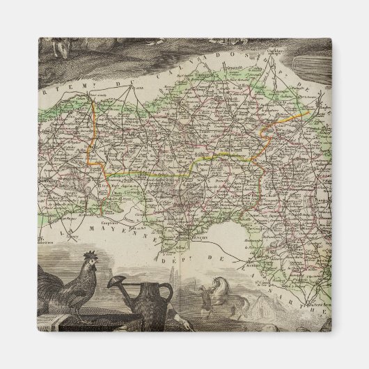 ドローヌ省 マグネット (正面)