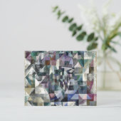 ドローネクラアシカル抽象芸術絵画アートの窓3 ポストカード (スタンド正面)