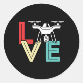 ドローネドローンパイロットズデイクアドコープタードローン ラウンドシール (正面)