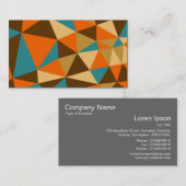 ドローネースタイル三角形抽象芸術01 名刺 (正面/裏面)