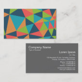 ドローネースタイル三角形抽象芸術04 名刺 (正面/裏面)