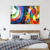 ドローネー – 円形型枠、太陽、月 キャンバスプリント (インサイチュ (寝室))