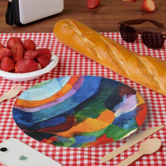 ドローネー – 円形型枠、太陽、月、 ペーパープレート (ピクニック)