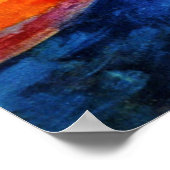 ドローネー – 円形型枠、太陽、月 ポスター (角)