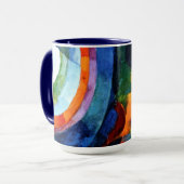 ドローネー – 円形型枠、太陽、月 マグカップ (正面左)