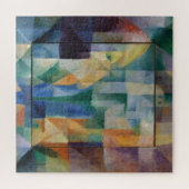 ドローネ抽象芸術ア絵画ートの窓 ジグソーパズル (横)