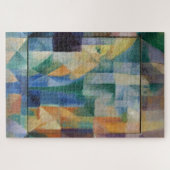 ドローネ抽象芸術ア絵画ートの窓 ジグソーパズル (横)