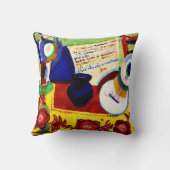 ドローネ – ポルトガル語の静物詩 クッション (裏面)