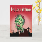 ドローリングゾンビイン墓地のベルテッド誕生日 カード (黄色い花)