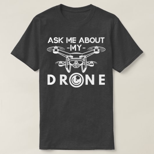 ドローンおもしろいパイロットドローン Tシャツ (デザイン正面)