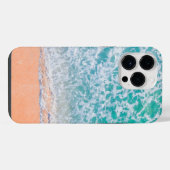 ドローンで撮影したビーチの映像 iPhoneケース (裏面横)