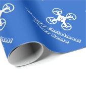 ドローンで紙を包むキッズ·クリスマス飛んでいる ラッピングペーパー (ロールコーナー)