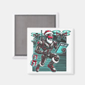 ドローンとクリスマスLを搭載したAI搭載サンタロボット マグネット (正面/裏面)