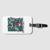 ドローンとクリスマスLを搭載したAI搭載サンタロボット ラゲッジタグ (正面横)