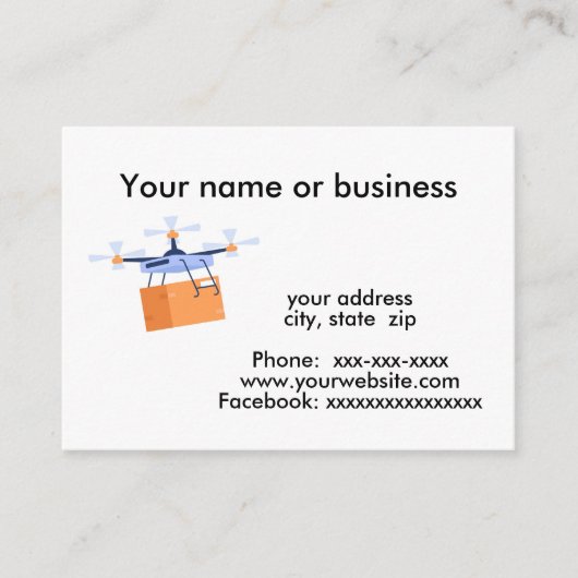 ドローンのパッケージ配信 名刺 (正面)
