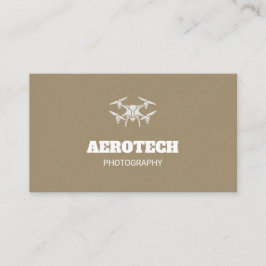 ドローンのビジネスエレガントカードブラウンシルバー 名刺