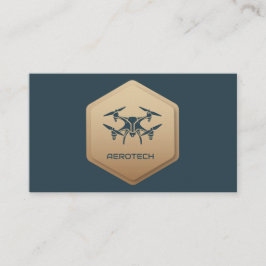 ドローンのビジネスエレガントカードBlue Navy 名刺