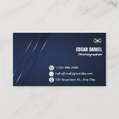 ドローンの名刺エレガント青 名刺 (裏面)