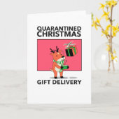 ドローンの配信は隔離クリスマス カード (黄色い花)