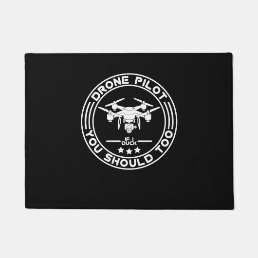 ドローンもしパイロットIカッドコップター ドアマット (正面)