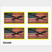 ドローンを使わない仲間 長方形シール (シート)