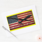 ドローンを使わない仲間 長方形シール (封筒)