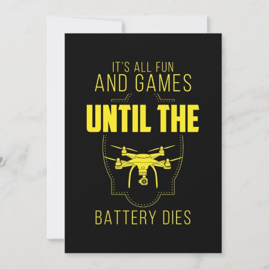 ドローンを飛ばすのが私の勝負 招待状 (正面)