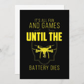 ドローンを飛ばすのが私の勝負 招待状 (正面/裏面)