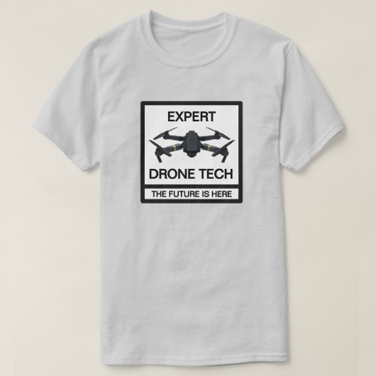 ドローンテックの達人™ Tシャツ (デザイン正面)