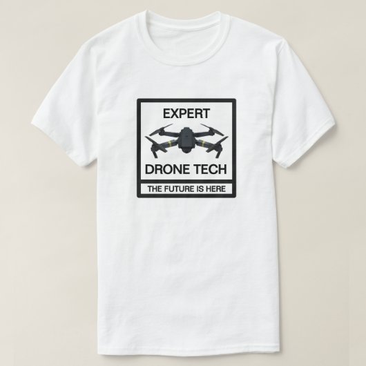 ドローンテックの達人™ Tシャツ (デザイン正面)