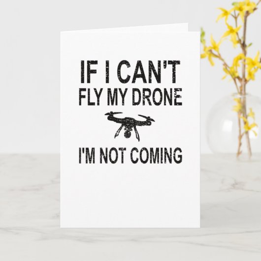 ドローンパイロットの贈り物ドローン愛好者クアッドコプターFPVレース カード (黄色い花)