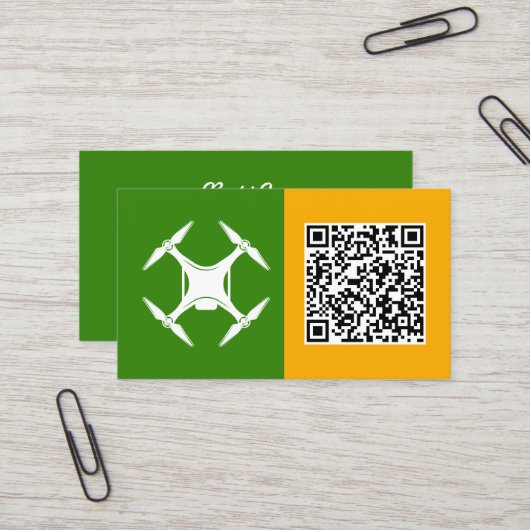 ドローンパイロットカスタムQR 名刺 (正面/裏面インサイチュ)