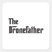 ドローンパイロットクアドコプタードローンFPVギフトおもしろいアイディア スクエアシール (正面)