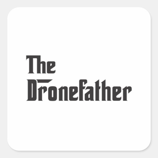 ドローンパイロットクアドコプタードローンFPVギフトおもしろいアイディア スクエアシール (正面)