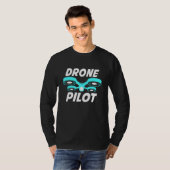 ドローンパイロットクアドコプターリモコン航空機 Tシャツ (正面フル)