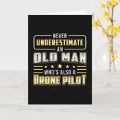 ドローンパイロットドローンクアッドコプターカメラFPVギフトアイディア カード (黄色い花)