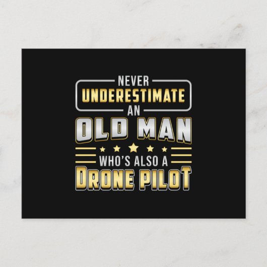 ドローンパイロットドローン四重計カメラFPVギフトアイディア ポストカード (正面)