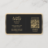 ドローンパイロットプロフェッショナルエレガントブラック金ゴールドレンズ 名刺 (裏面)