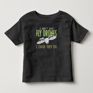 ドローンパイロットマルチロータクワッドコプターもクラッシュ トドラーTシャツ