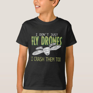 ドローンパイロットマルチロータクワッドコプターもクラッシュ Tシャツ