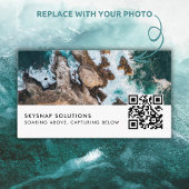 ドローンパイロット写真家QRコード写真テンプレート 名刺