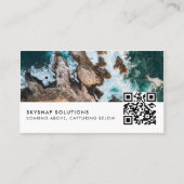 ドローンパイロット写真家QRコード写真テンプレート 名刺 (正面)