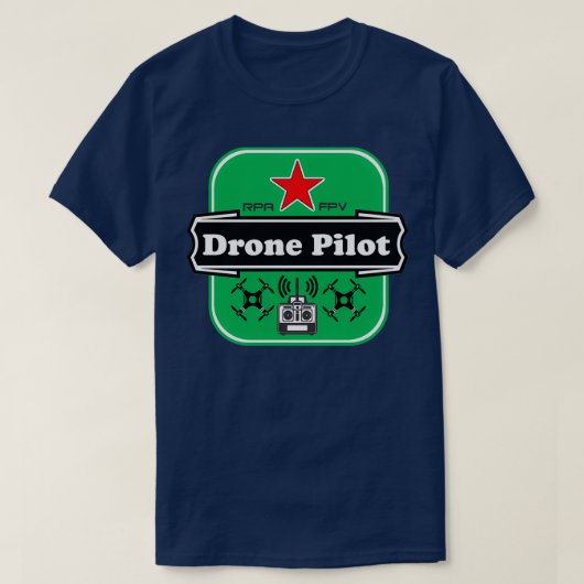 ドローンパイロットRPA FPV Tシャツ (デザイン正面)
