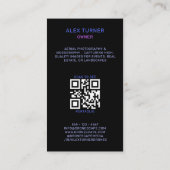 ドローンパイロットUAV写真QRコードブモダンラック 名刺 (裏面)