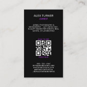 ドローンパイロットUAV写真QRコードブモダンラック 名刺 (裏面)