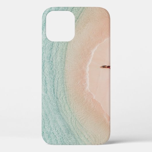 ドローンビュー、ピンクのビーチ休暇。 Case-Mate iPhoneケース (裏面)